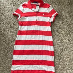 Ralph Lauren Classic Red/ White Stripped Cotton Dress